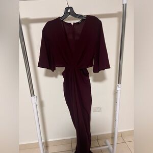 Elegant Burgundy Women's Jumpsuit
